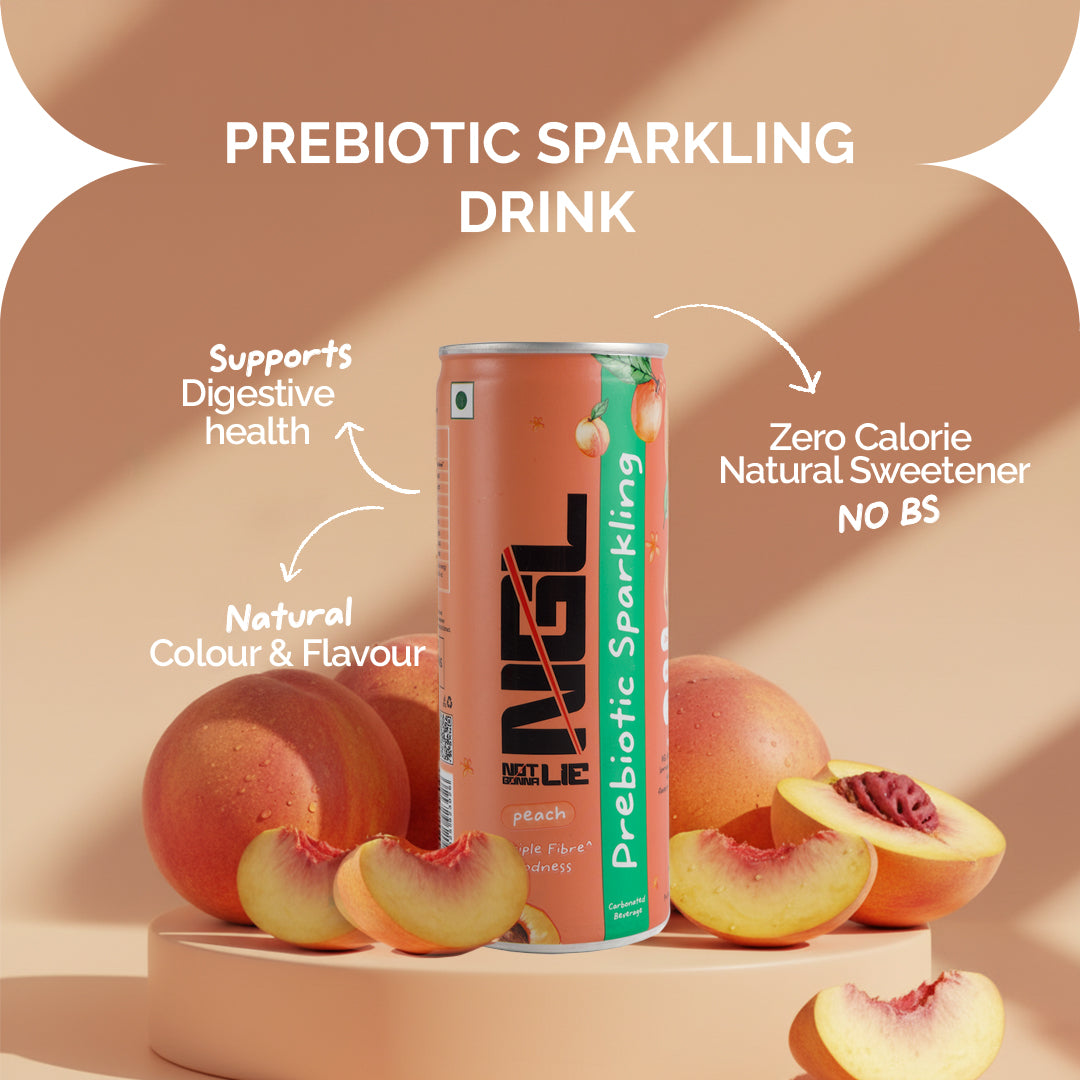 Prebiotic Sparkling with Triple Fibre Goodness - 250ml (Peach)