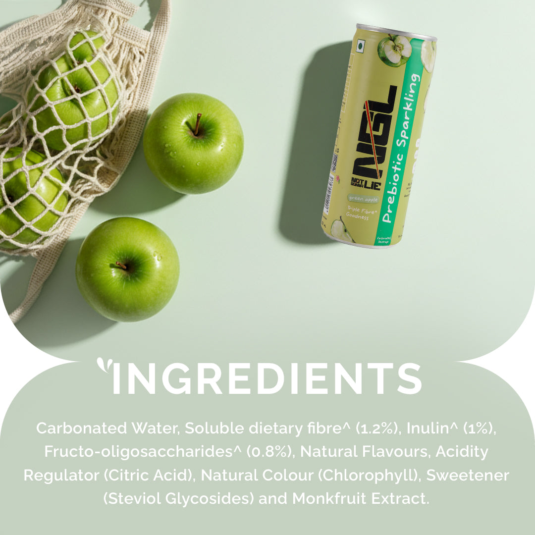 Prebiotic Sparkling with Triple Fibre Goodness - 250ml (Green Apple)