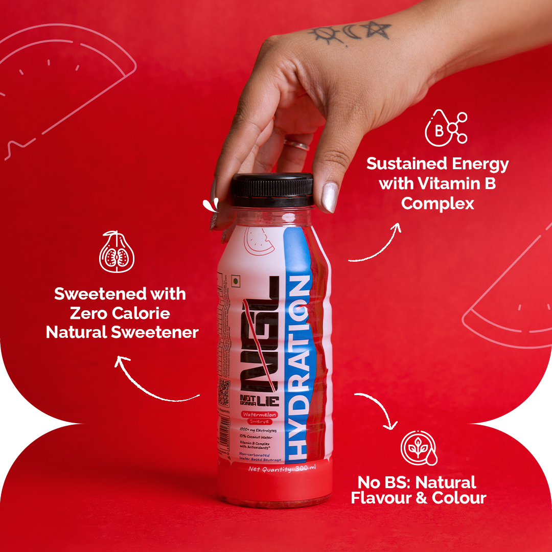 Hydration & Electrolytes Drink with Sustained Energy - 300 ml (Watermelon Swerve)