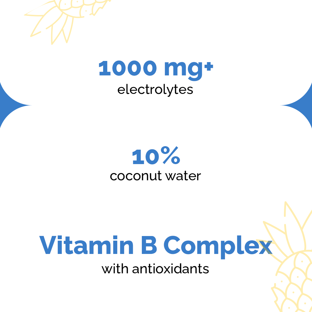 Hydration & Electrolytes Drink with Sustained Energy - 300ml (Piña Rush)